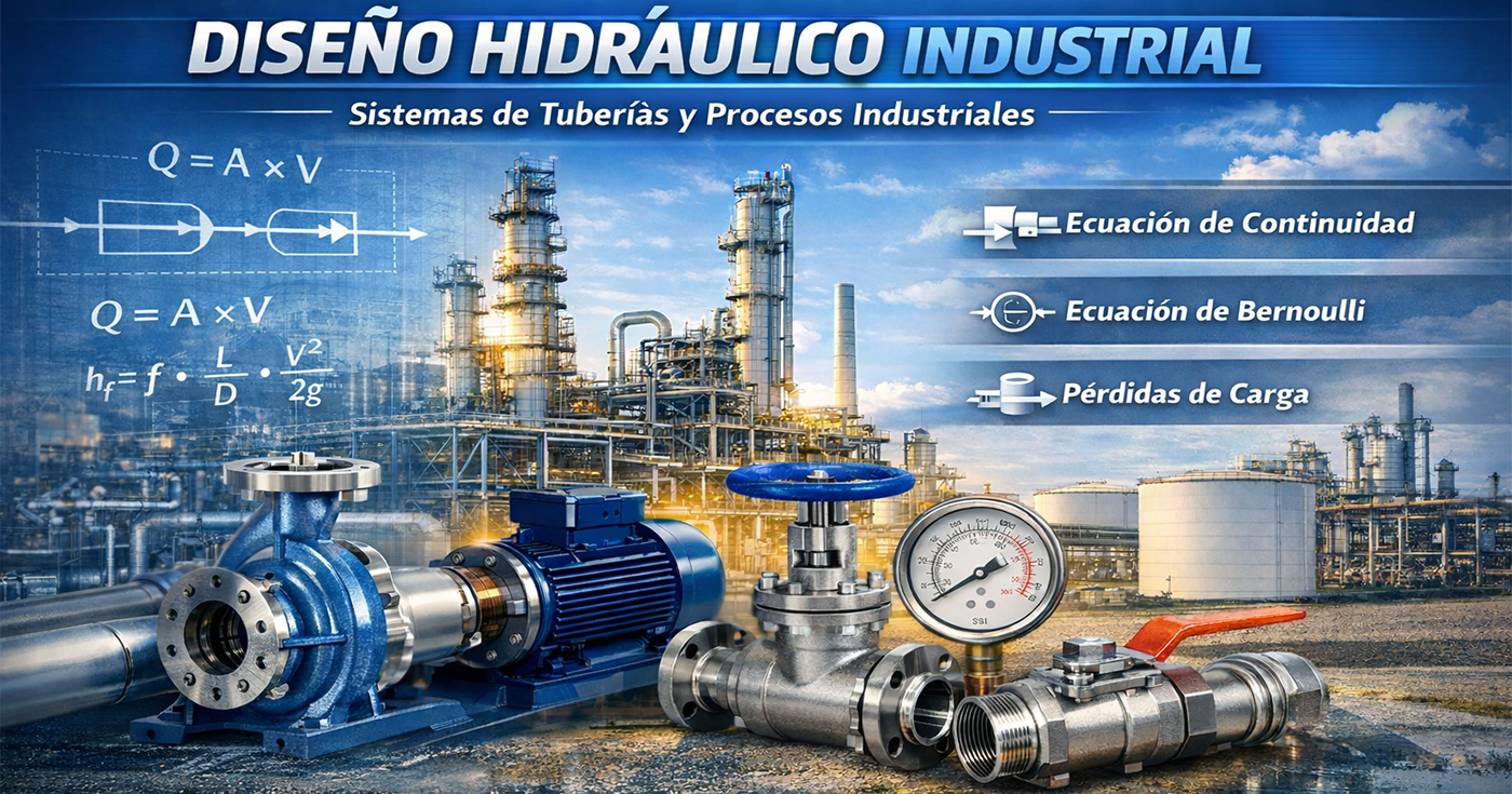Diseño hidráulico industrial para sistemas de tuberías en Colombia